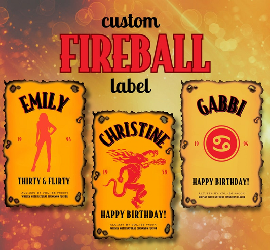 Customizable Fireball Labels - FunHouseDeco