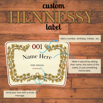 Hennessy Inspired Custom Label - FunHouseDeco