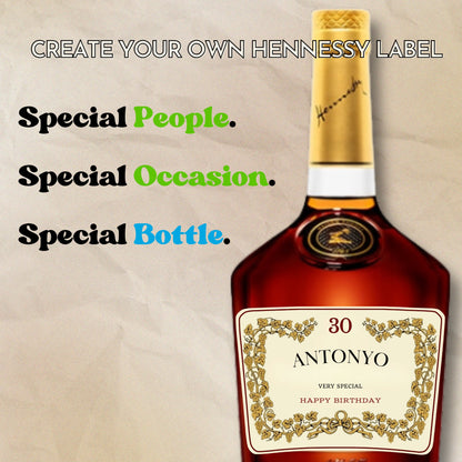 Personalized Hennessy Mini Bottle Labels - FunHouseDeco