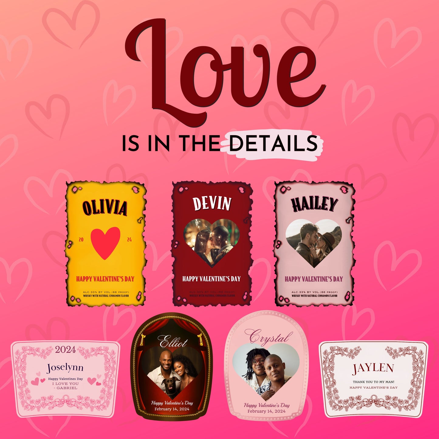 Fireball Whiskey Valentine's Day Label - FunHouseDeco