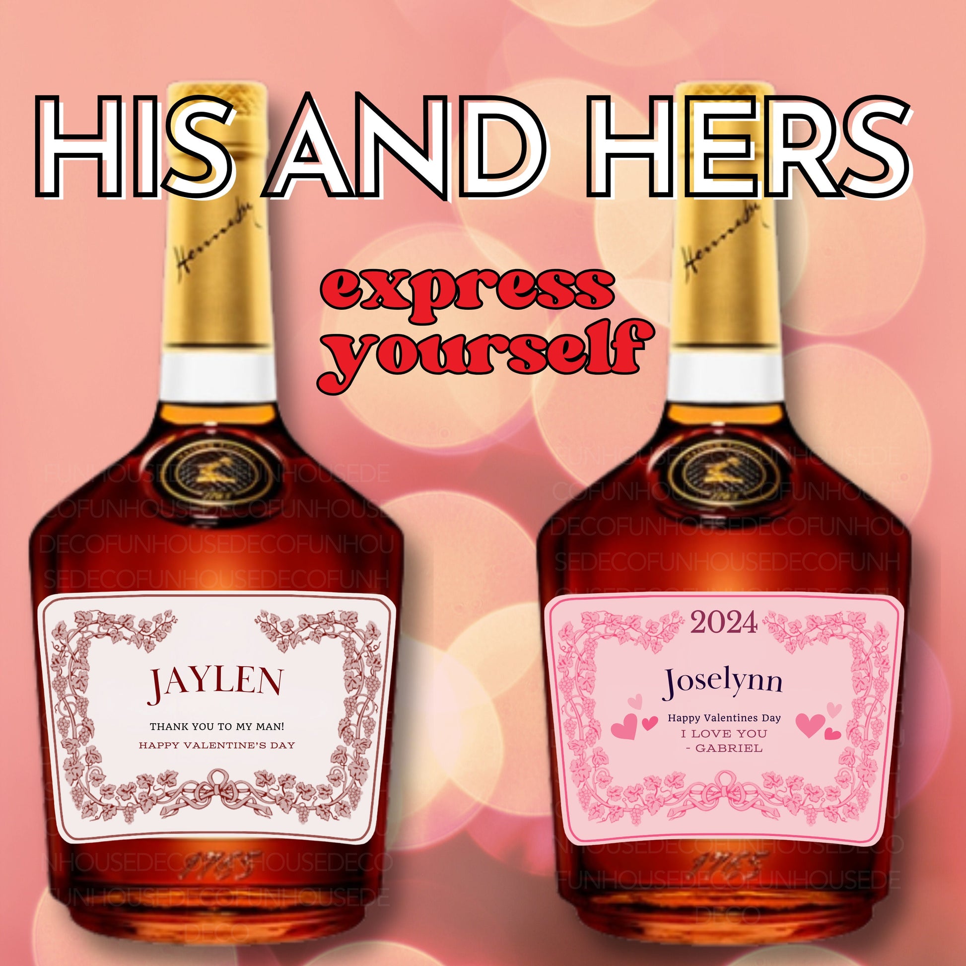 Hennessy Cognac Valentine's Day Label - FunHouseDeco