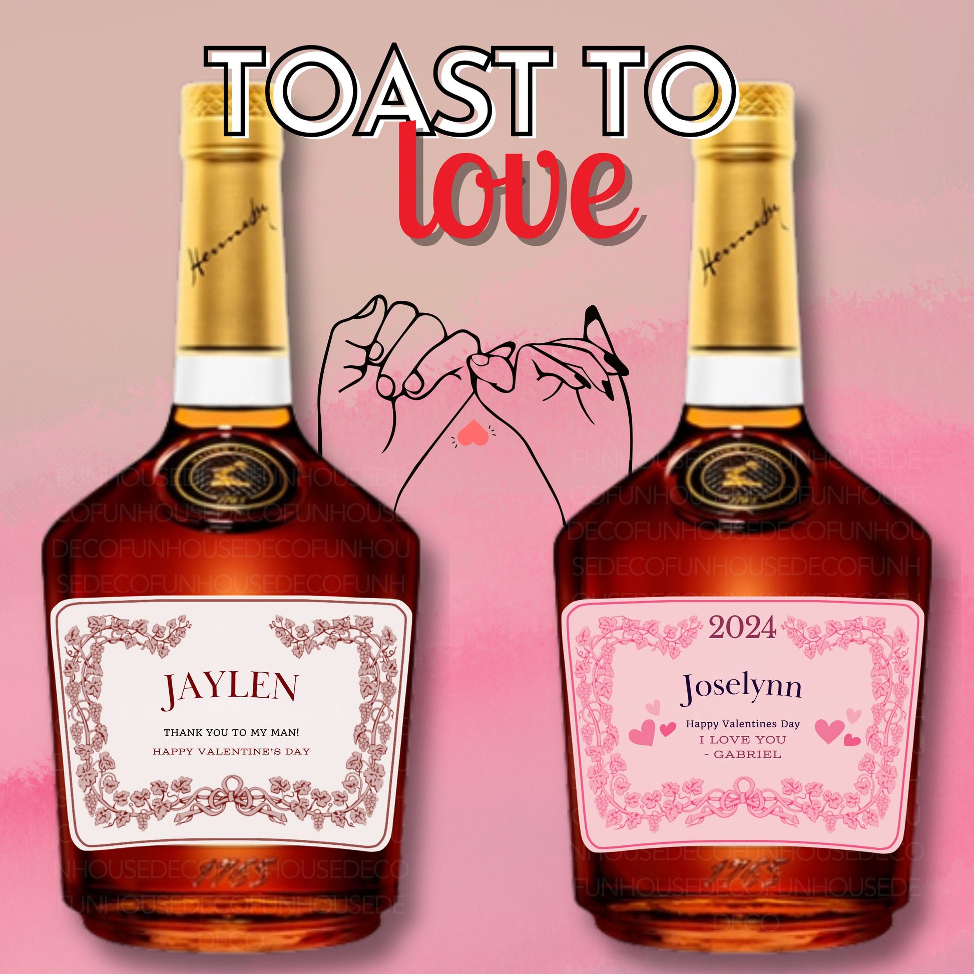 Hennessy Cognac Valentine's Day Label - FunHouseDeco