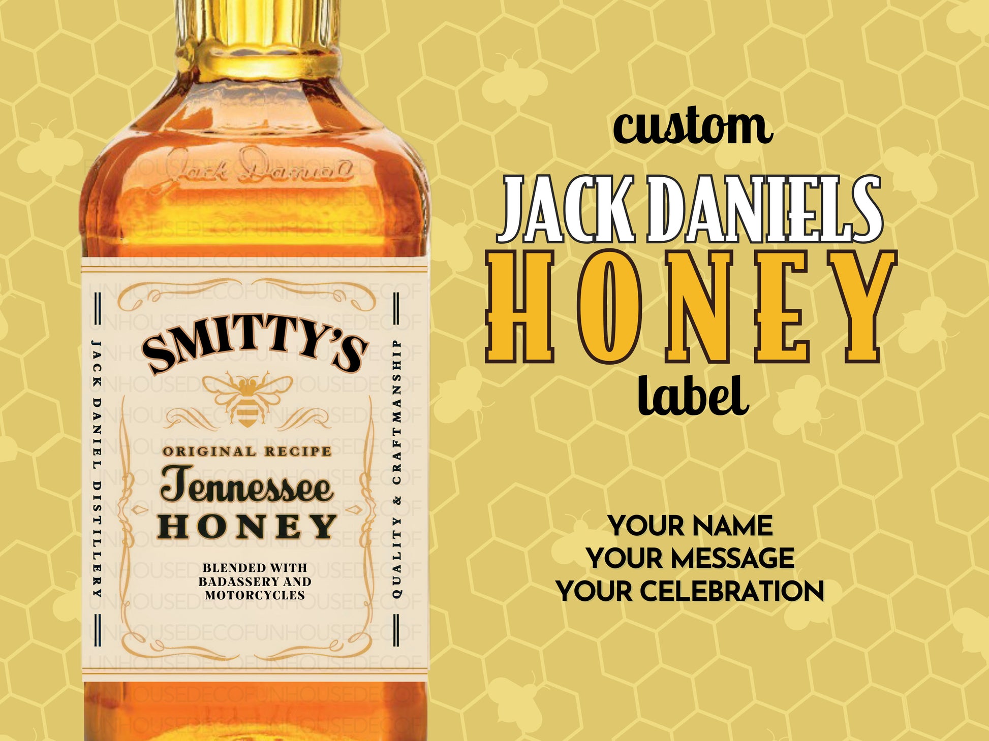 Personalized Jack Daniel's Honey Label - FunHouseDeco