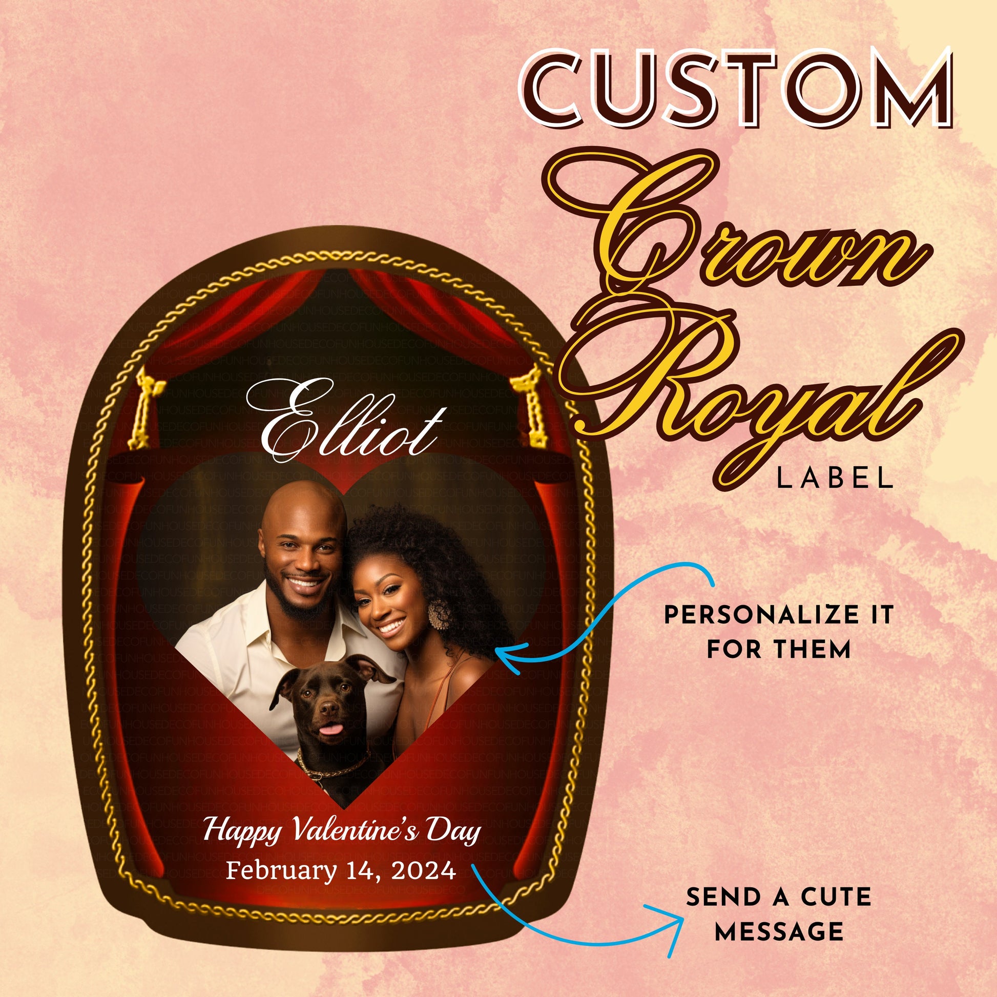 Crown Royal Valentine's Day Label - FunHouseDeco