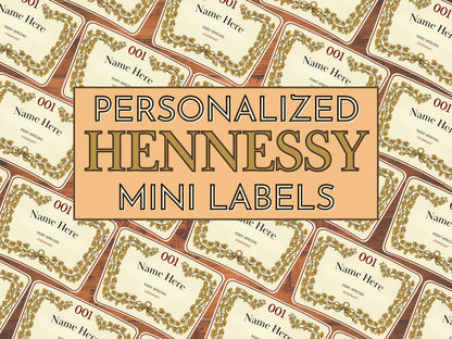 Personalized Hennessy Mini Bottle Labels - FunHouseDeco