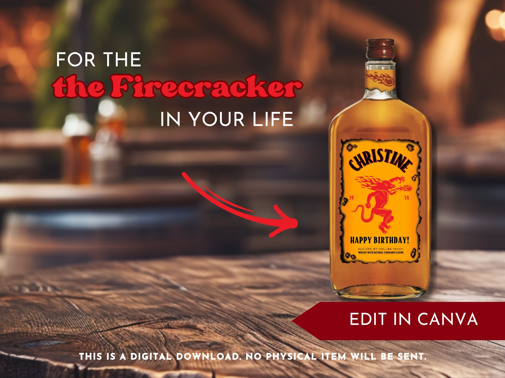 Fireball Whiskey Label Template - FunHouseDeco