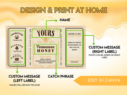 Jack Daniel's Honey Whiskey Template - FunHouseDeco