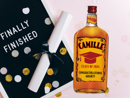 Fireball Whiskey Labels for Graduation - FunHouseDeco