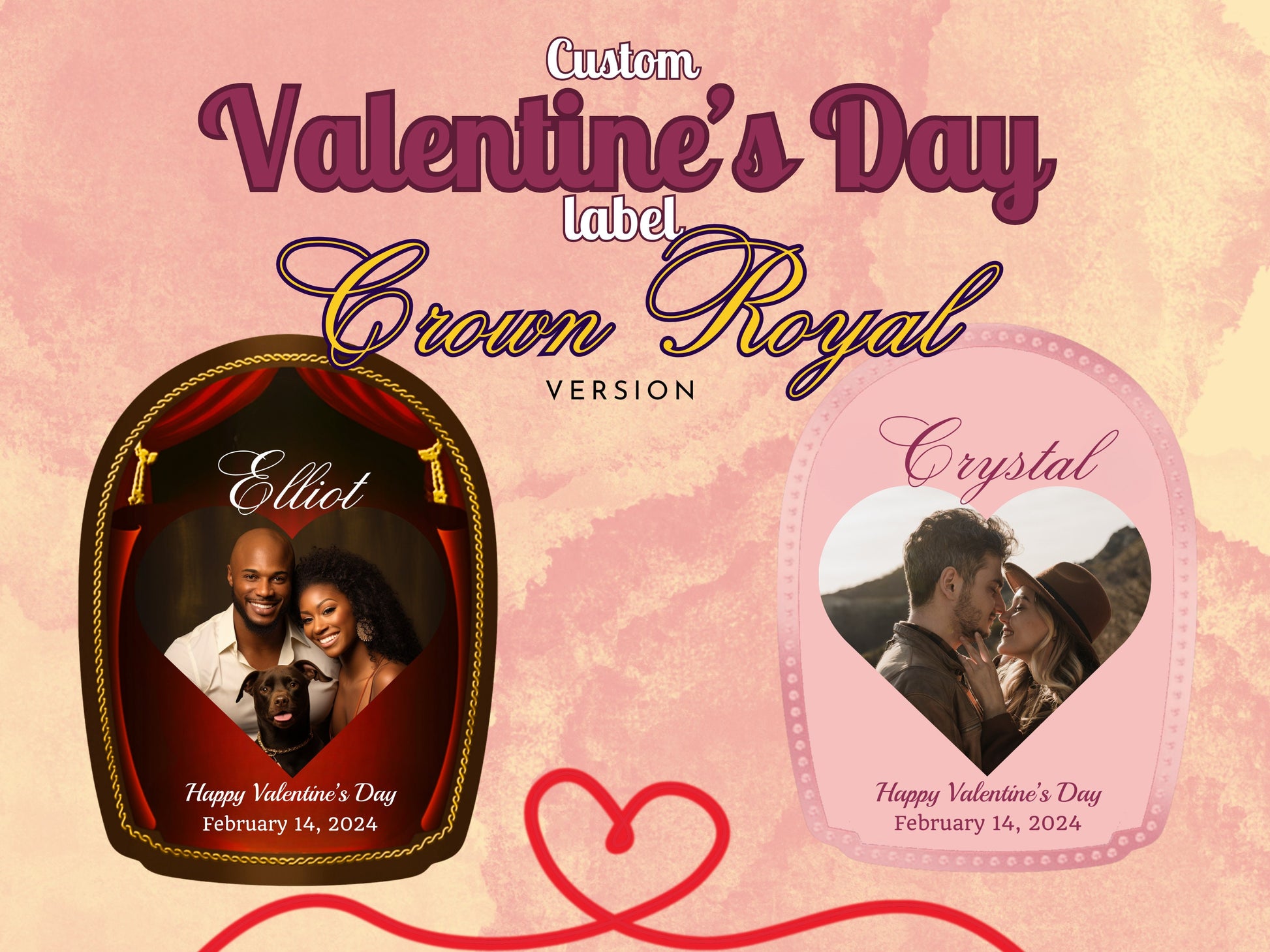 Crown Royal Valentine's Day Label - FunHouseDeco