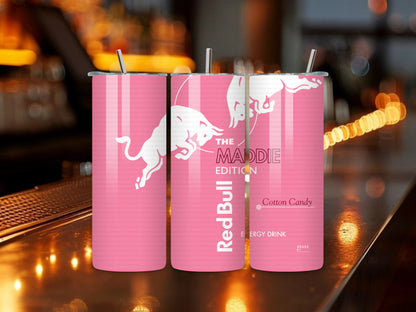 Red Bull Inspired Custom Tumbler - Create Your Own Red Bull Can - Multiple Flavors - 12oz, 20oz, 30oz - FunHouseDeco