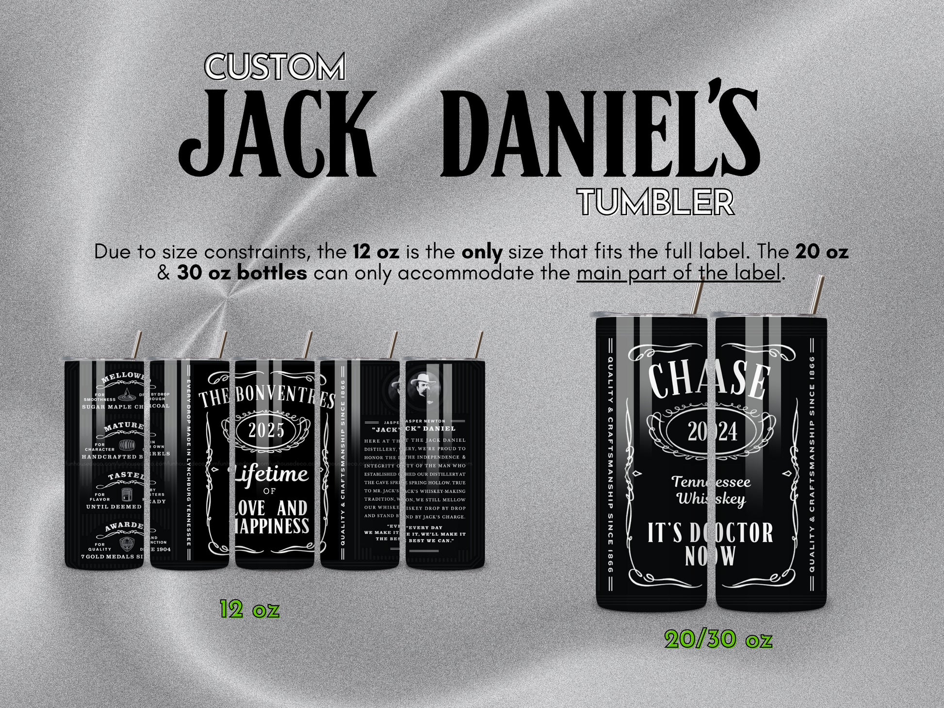 Personalized Jack Daniel's Tennessee Whiskey Tumbler - FunHouseDeco